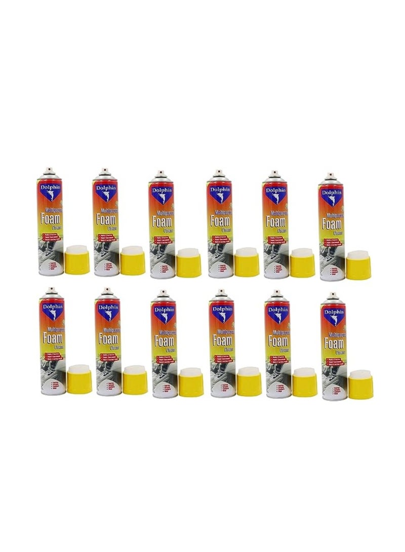 دولفين منظف ​​رغوي متعدد الأغراض من دولفين 650 مل (عبوة من 12 قطعة) مع (12) قطعة قماش تنظيف مجانية - Image 4