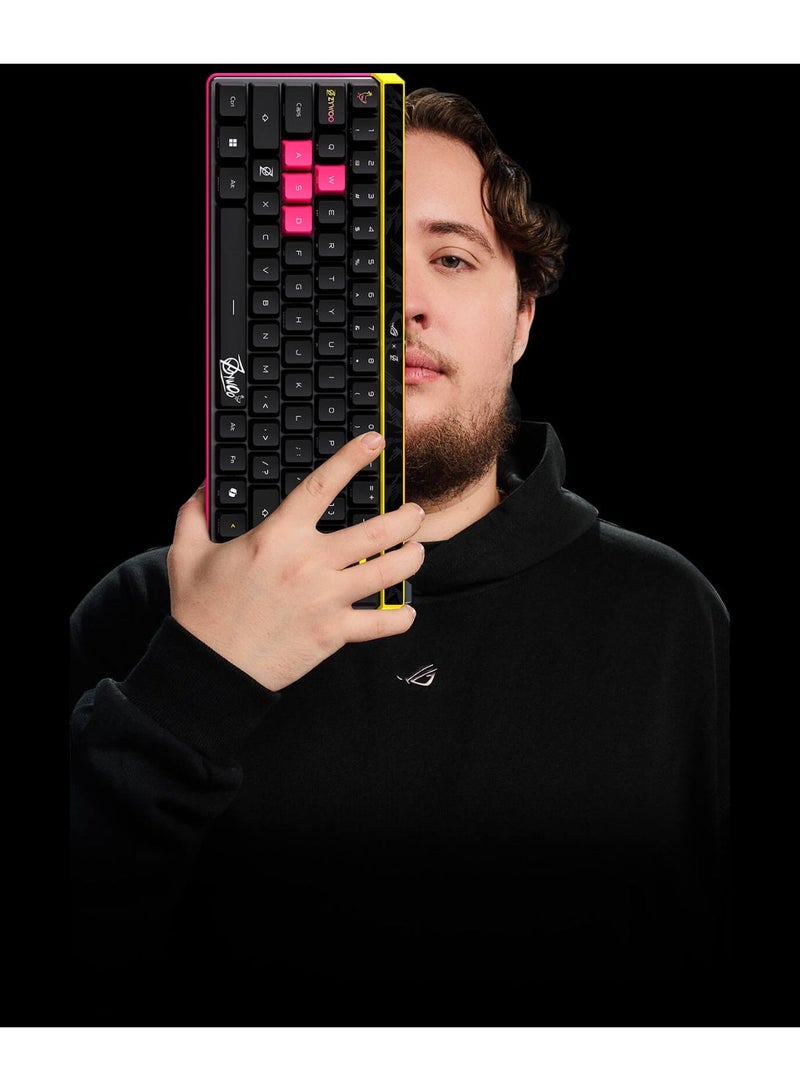 Republic Of Gamers لوحة مفاتيح ألعاب ميكانيكية ZYWOO بإضاءة RGB – تصميم 65% مدمج، سلكية، مفاتيح قابلة للتبديل، مانعة لتداخل الأزرار - Image 2