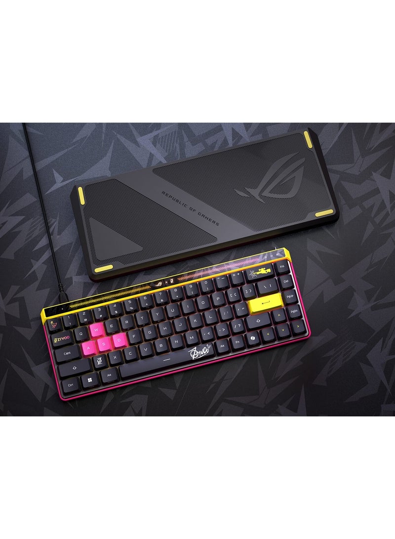 Republic Of Gamers لوحة مفاتيح ألعاب ميكانيكية ZYWOO بإضاءة RGB – تصميم 65% مدمج، سلكية، مفاتيح قابلة للتبديل، مانعة لتداخل الأزرار - Image 1