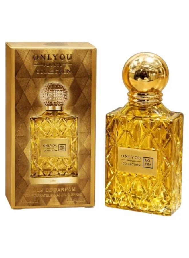 Perfume Collection No.8207 Eau de Parfum - 30ML | Luxury Oriental Gourmand Long Lasting Perfume for Women with Warm Amber & Vanilla Notes