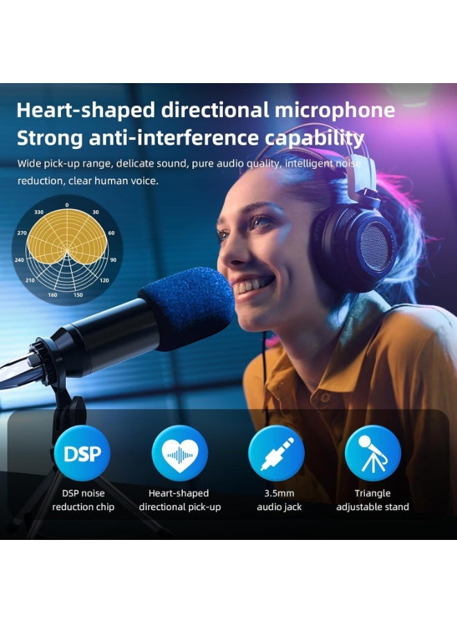 HD Gaming Audio Mixer Rechargeable Audio Interface RGB Mixer with XLR Mic Interface 48V Phantom Power for Podcast/Recording Black - Image 4