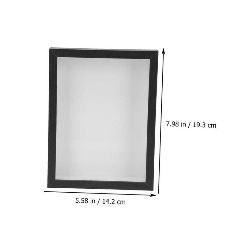 Toyvian إطار عرض زهور جافة خشبي أسود 2 قطعة 7 بوصة صندوق ظل ديكور المنزل - Image 3