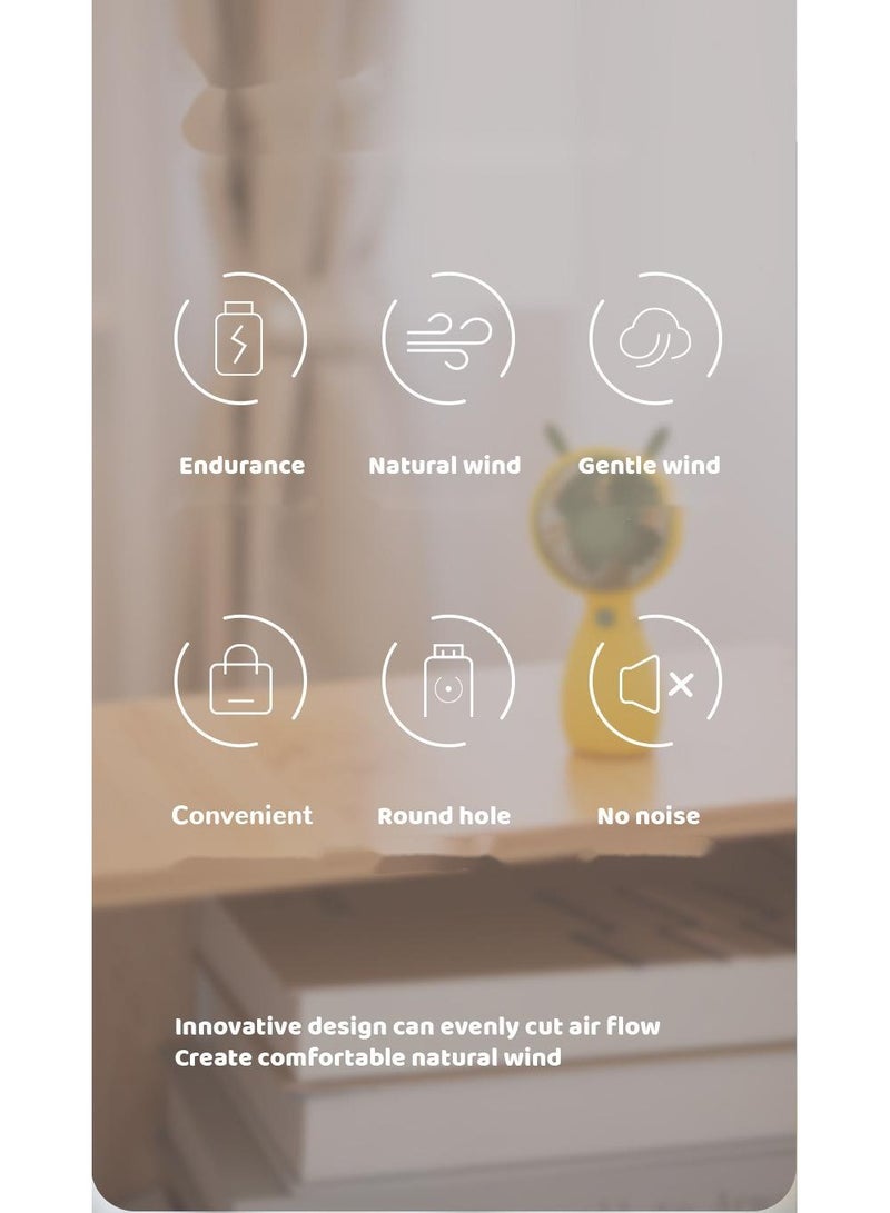 Loquat Handheld USB Rechargeable Small Fan - Image 2