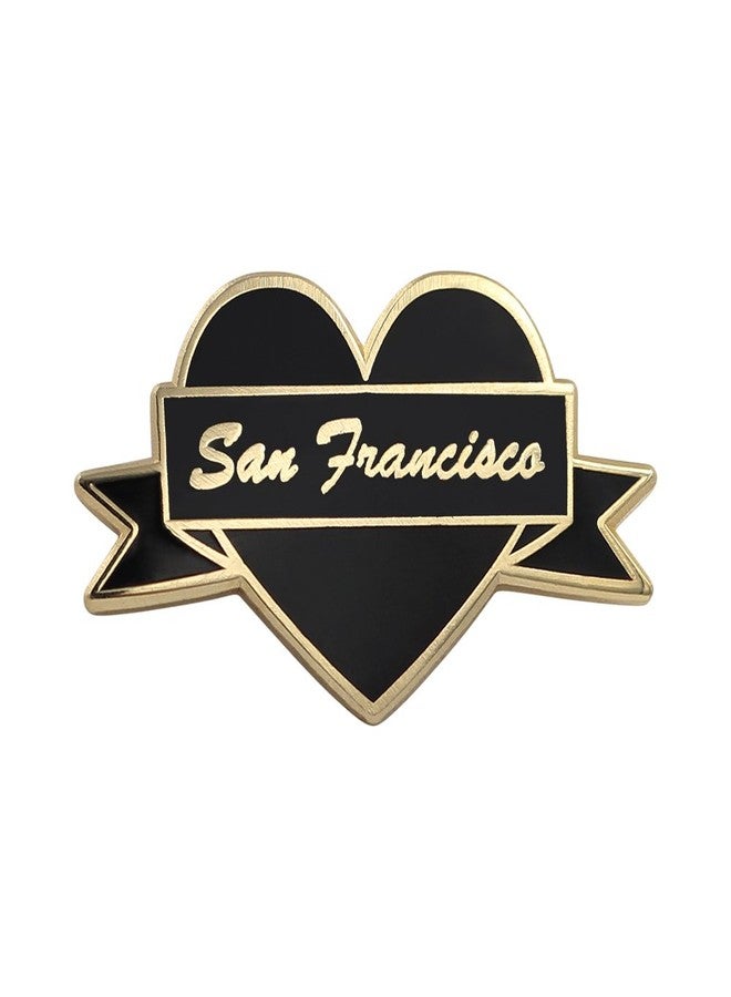 Real Sic I Heart San Francisco Enamel Pin by Real Sic - San Fran Lapel Pin - I Love San Francisco Souvenir Pin for Jackets, Backpacks, Bags, Hats & Tops - Image 1