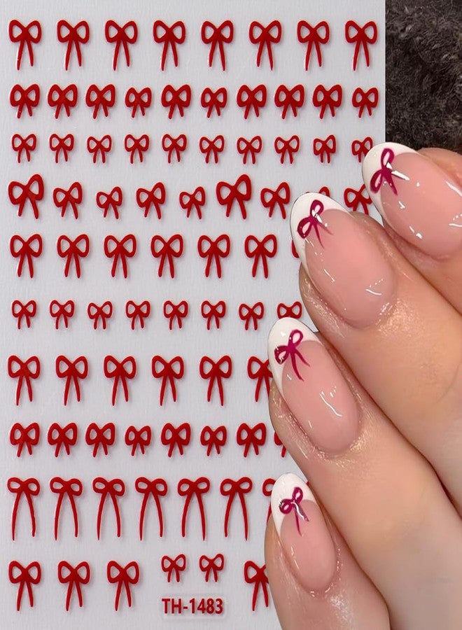 Dornail ملصقات أظافر بأشكال متعددة، ملصقات نجوم، ملصقات قوس حمراء لتصميم الأظافر، ملصقات نجوم لطيفة، ملصقات أظافر بقوس شريطي، ملصقات فن الأظافر بنجوم، ملصقات أظافر نجوم، ملحقات أظافر بأقواس - Image 5