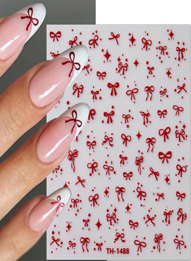 Dornail ملصقات أظافر بأشكال متعددة، ملصقات نجوم، ملصقات قوس حمراء لتصميم الأظافر، ملصقات نجوم لطيفة، ملصقات أظافر بقوس شريطي، ملصقات فن الأظافر بنجوم، ملصقات أظافر نجوم، ملحقات أظافر بأقواس - Image 4