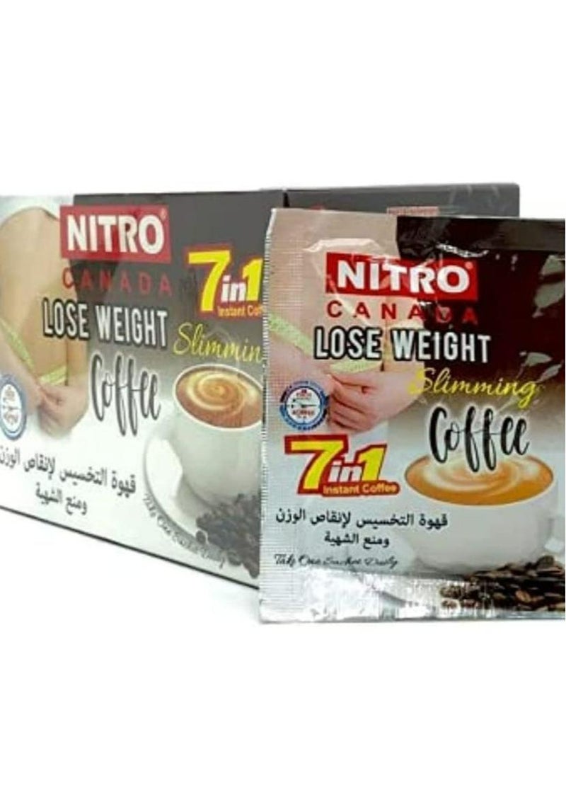نيترو كندا 7 في 1 قهوة التخسيس وفقدان الوزن 12 كيس