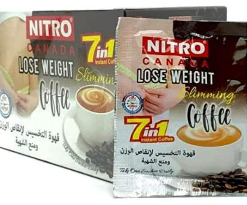 نيترو كندا 7 في 1 قهوة التخسيس وفقدان الوزن 12 كيس