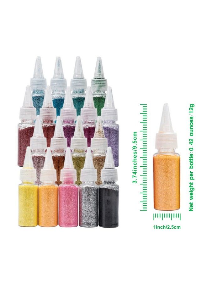 DECOYARDOO Halloween Fine Glitter Acrylic Powder18 Assorted Color Body Arts And Craft Glitter0.42Oz/12G Each Glitter Seteyeshadow Makeup Nail Art Pigment Holographic Glitter Festival Decor - Image 5