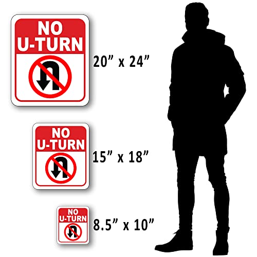 Work House Signs No U-Turn Allowed Aluminum Composite Outdoor Sign - Street, Road, Traffic, Property Posted, No Turnaround Private Driveway, One Way - 8.5" X 10" - Image 4
