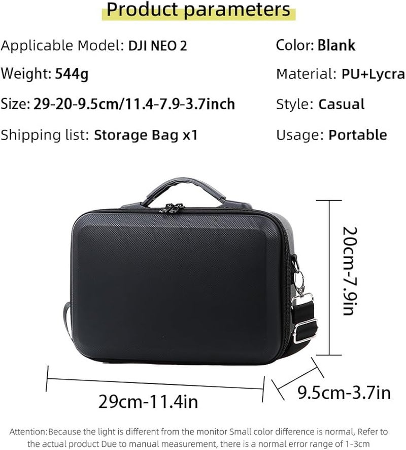 DJI Neo 2 Shoulder Storage Bag Custom Fit Waterproof Black Travel Protection - Image 3