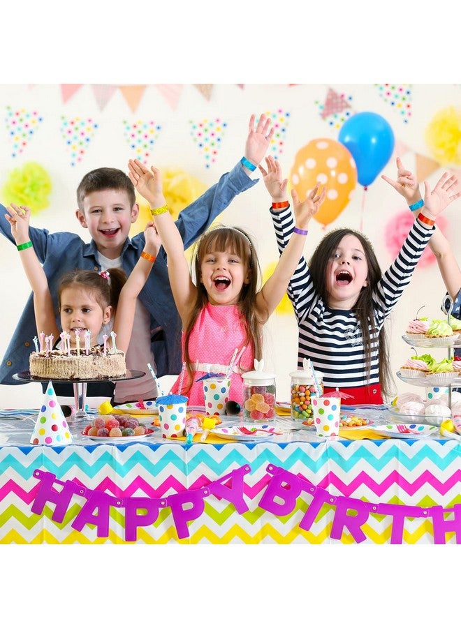 Sratte 600 Pcs Paper Wristbands For Events Colored Waterproof Lightweight Event Wrist Bands Wristbands Smiling Face Variety Pack Adhesive Hand Bands For Clubs Concert Party Playground Parades - Image 2