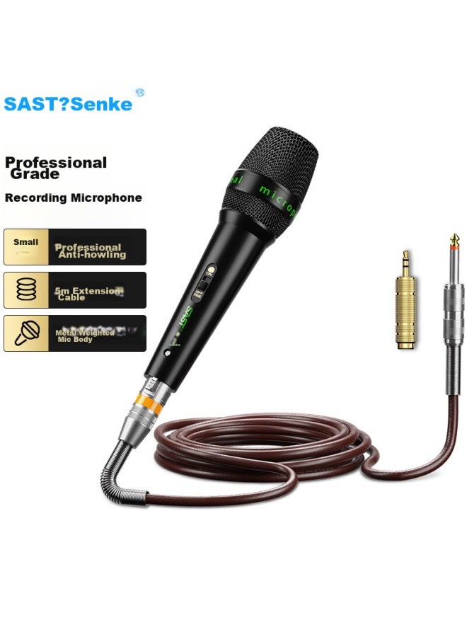 Sast Ok-182 Wired Dynamic Microphone, Professional Home Ktv Singing Recording, Home Karaoke, Conference, Desktop Computer Singing And Speech Microphone, Professional Wired Microphone - Image 1