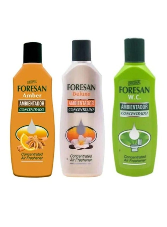 3 pcs Ambientador concentrado Concentrated Air Freshener (Deluxe&Amber&WC)