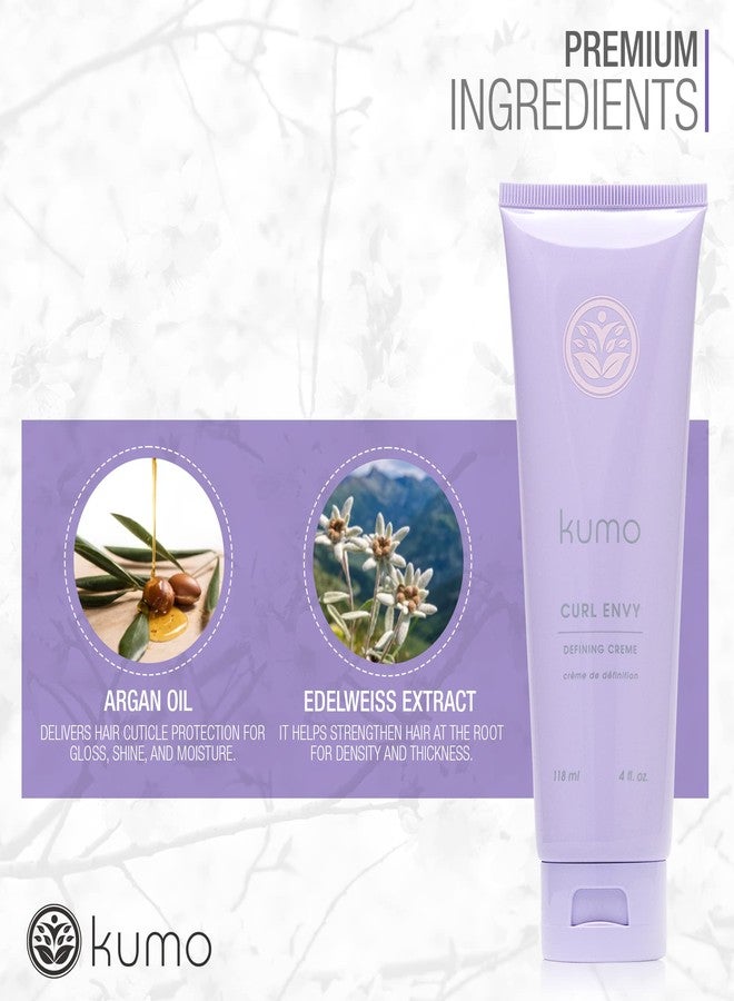 Kumo Curl Envy Defining Creme - With Argan Oil for Color Protection, Damaged, Frizzy Hair Concerns, Restorative, Organic, Sulfate & Paraben-Free, Phthalate & Gluten-Free, Cruelty-Free, Vegan - Image 4