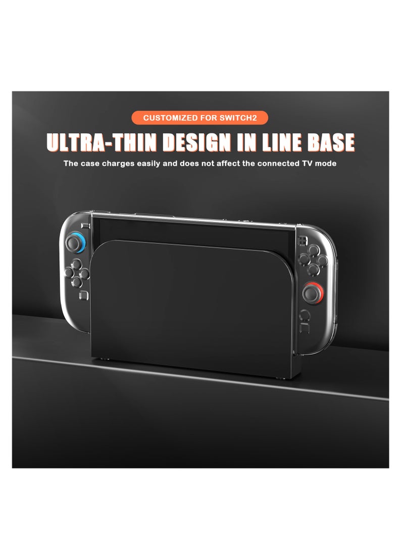 غطاء شفاف متوافق مع SWITCH 2 - مصنوع من مادة PC متينة، يوفر حماية شاملة لأجزاء الجهاز المنفصلة والمقابض - Image 3