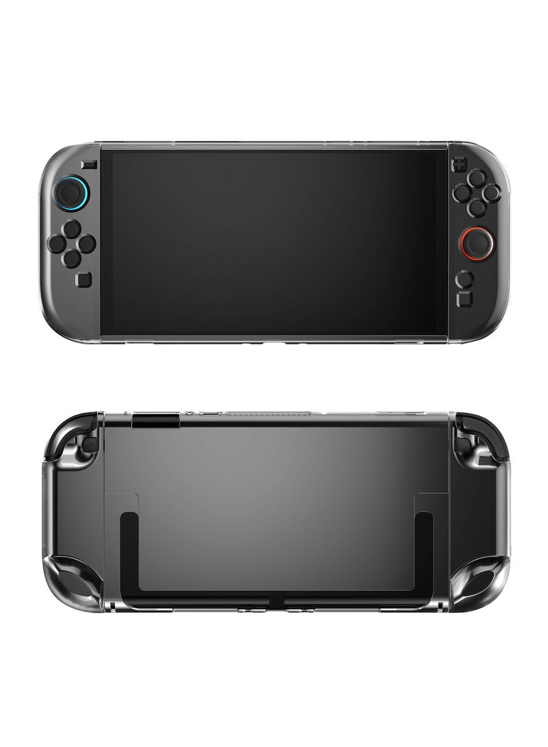 غطاء شفاف متوافق مع SWITCH 2 - مصنوع من مادة PC متينة، يوفر حماية شاملة لأجزاء الجهاز المنفصلة والمقابض - Image 1