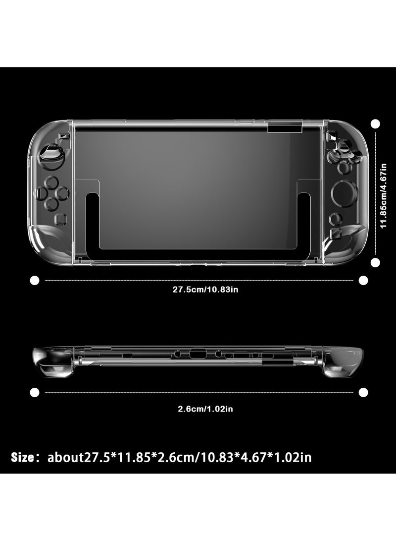 غطاء شفاف متوافق مع SWITCH 2 - مصنوع من مادة PC متينة، يوفر حماية شاملة لأجزاء الجهاز المنفصلة والمقابض - Image 2