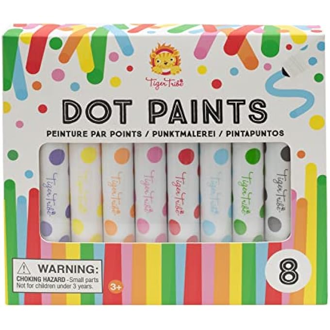 Tiger Tribe SET OF 8 DOT PAINT ARTS CRAFT QUALITY MARKER-STYLE SIMPLY TWIST FOR KIDS AGES 3+ YEARS - Image 1