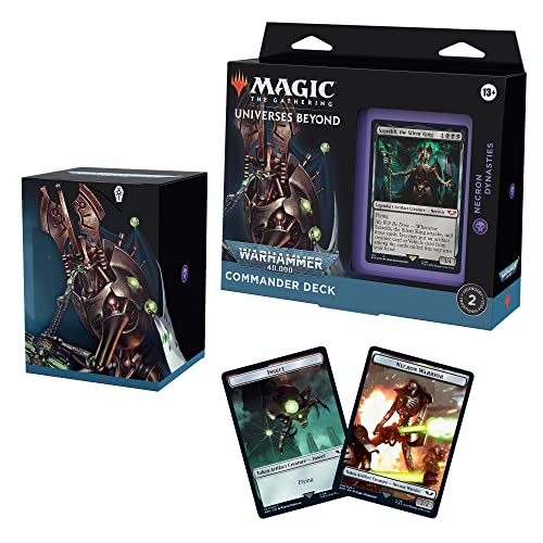 Magic The Gathering Universes Beyond Warhammer 40000 Commander Deck Necron Dynasties - Image 1