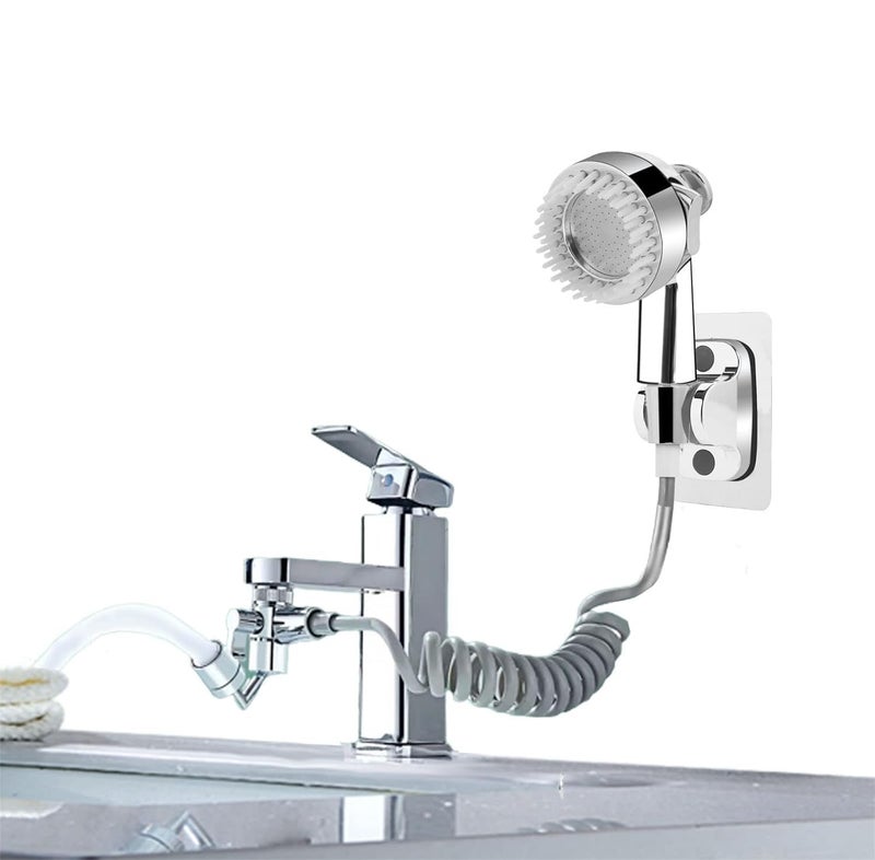 Clefairy Sink Faucet Sprayer Attachment Shower Head Attaches to Tub Faucet Dog Bathing Hose Shower Set for Laundry Bathroom Kitchen - Image 1