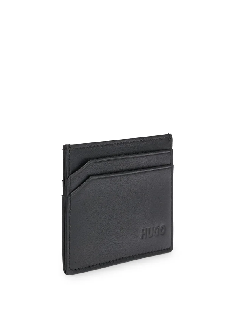 هوجو Leather card holder with logo