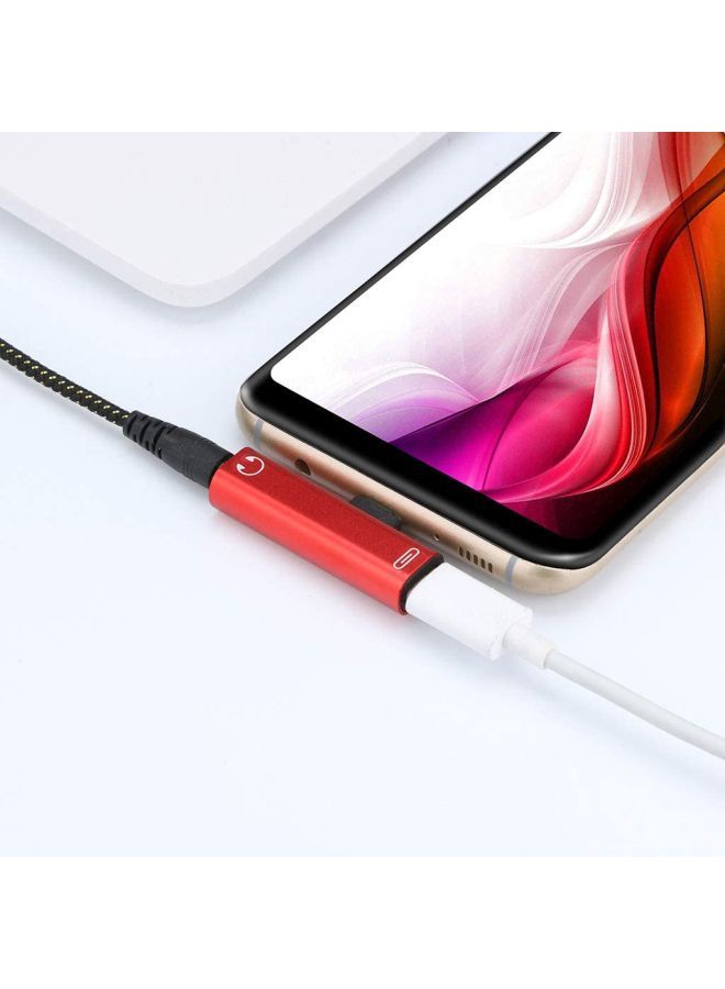 NIBEMINENT USB Type C To 3.5mm Aux Audio Cable Adapter For Osmo Pocket Red/Black/Silver  - Image 4
