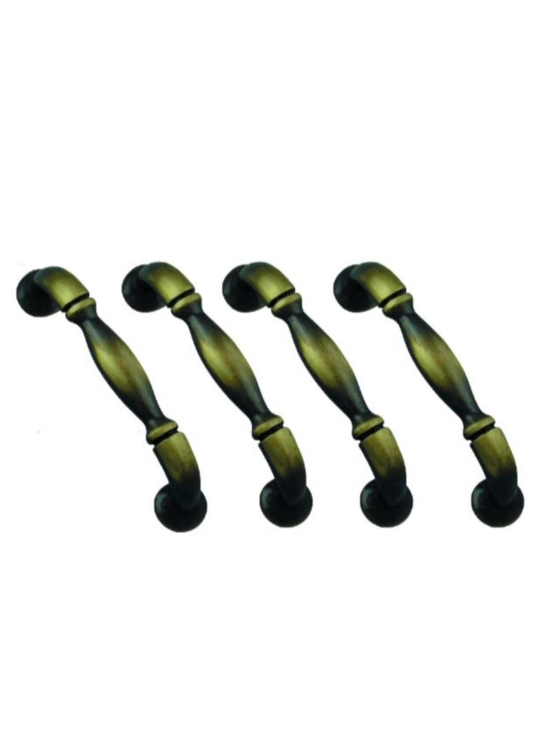 ROBUSTLINE Robustline Highly Quality Zinc Drawer Cupboard Cabinet Handle (Pack of 4) Antique Brass - 4" - 737 