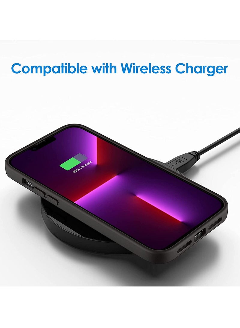 Silicone Case Compatible with iPhone 13 Pro Max 6.7-Inch, Silky-Soft Touch Full-Body Protective Case, Shockproof Cover with Microfiber Lining (Black) - Image 4