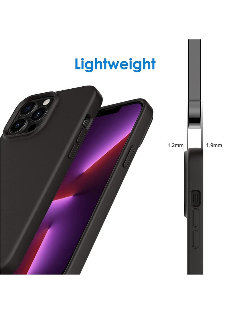 Silicone Case Compatible with iPhone 13 Pro Max 6.7-Inch, Silky-Soft Touch Full-Body Protective Case, Shockproof Cover with Microfiber Lining (Black) - Image 5