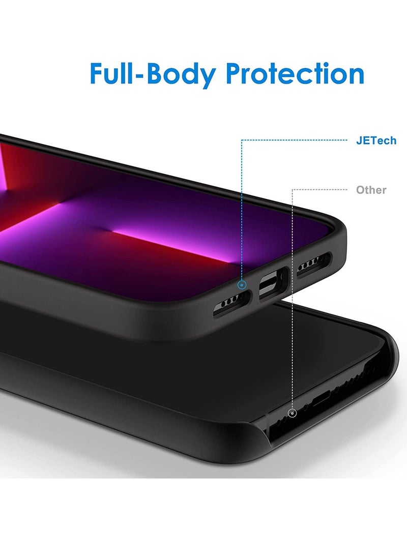 Silicone Case Compatible with iPhone 13 Pro Max 6.7-Inch, Silky-Soft Touch Full-Body Protective Case, Shockproof Cover with Microfiber Lining (Black) - Image 2