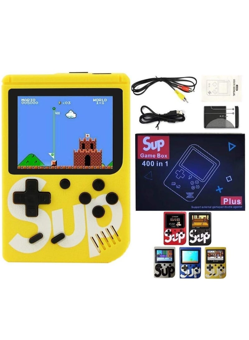 ELTRAZONE SUP Game Box Plus 400 in 1 Retro Games UPGRADED VERSION mini Portable Console Handheld Gift By PRIME-(Yellow) - Image 1