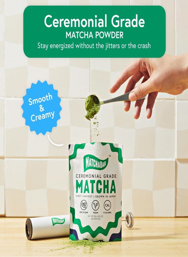 Matchabar Matcha Powder (80g) - Ceremonial Grade Authentic Japanese Matcha Green Tea Powder - Matcha Green Tea Powder Harvested in Japan - Matcha Tea Powder Latte - Zero Sugar, Vegan & 0 Calories - Image 4