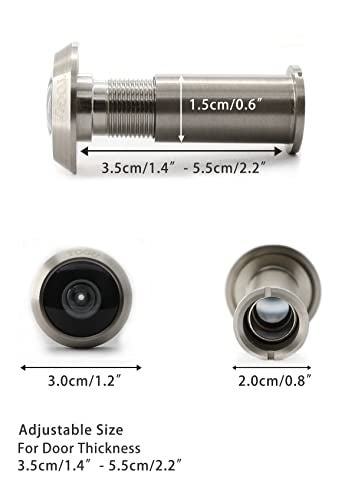 TOGU TG3016NG-SN UL Listed Solid Brass 220-degree Door Viewer with Heavy Duty Privacy Cover for 1-3/8" to 2-1/6" Doors, Satin Nickel Finish - Image 5