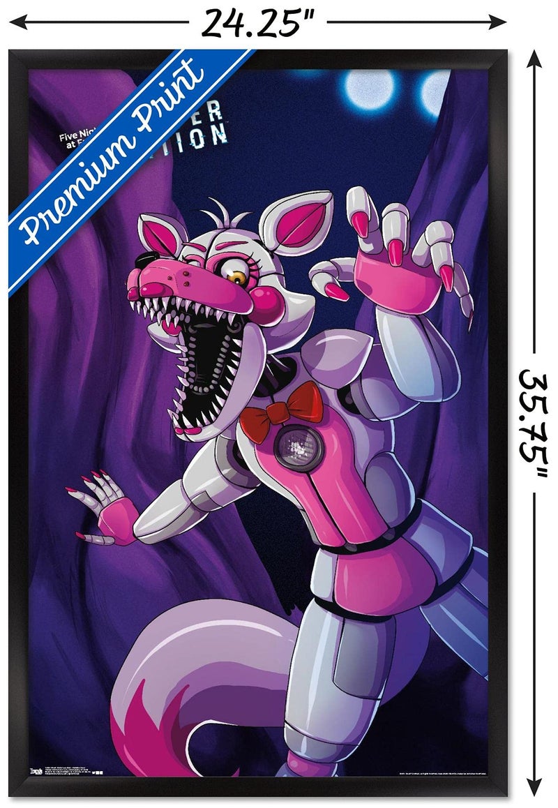 Trends International Five Nights at Freddy's: Sister Location - Funtime Foxy Wall Poster, 22.375" x 34", Black Framed Version - Image 3