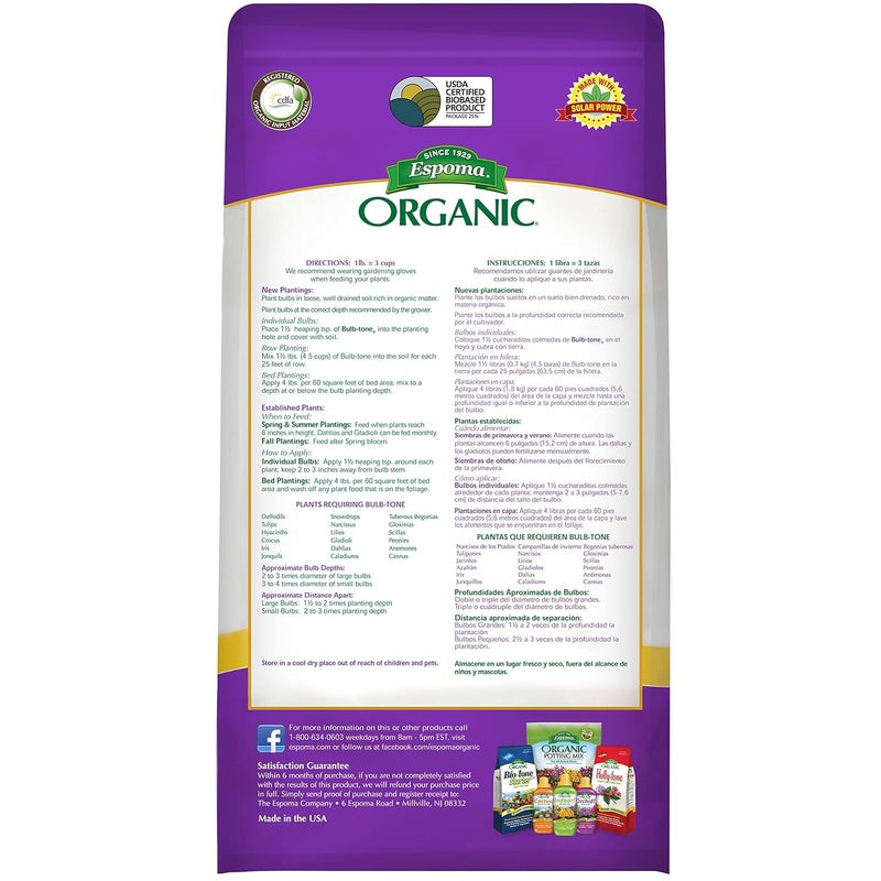 Espoma Organic Bulb-tone Bulb & Flower Food - 4-Pound Granules for Bigger Blooms & Roots - Image 2