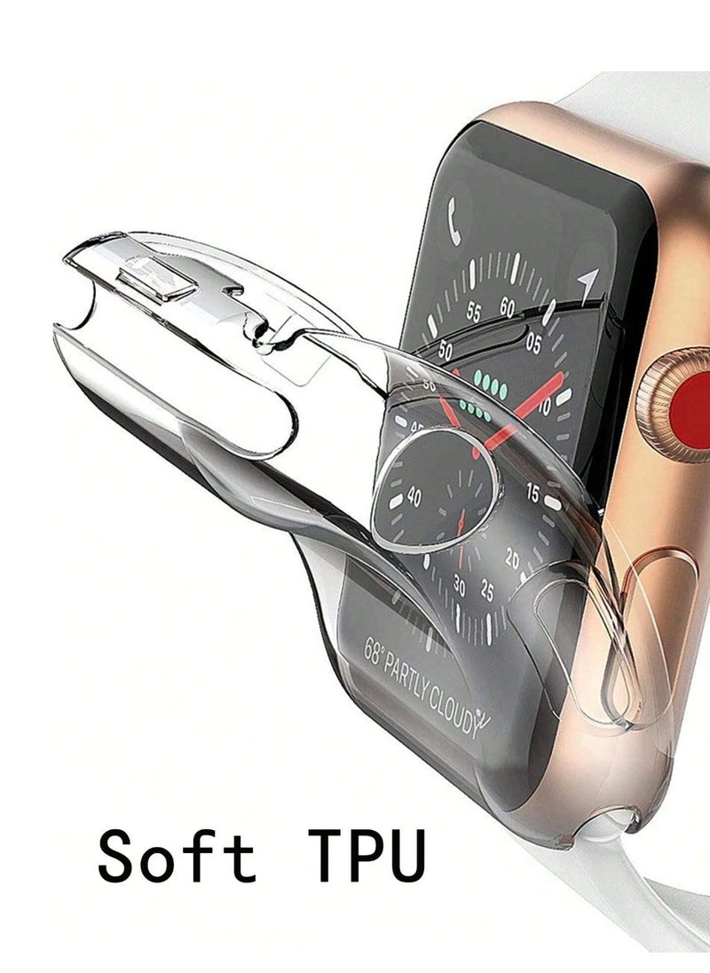 Angmei - 2Pcs apple watch case TPU Cover Case Compatible With Apple Watch 45mm Bumper Screen Protector Compatible Series 7 8 9, Shockproof Ultra-Thin Hard PC Bumper Case All-Around Edge Protective Cover Frame - Image 1