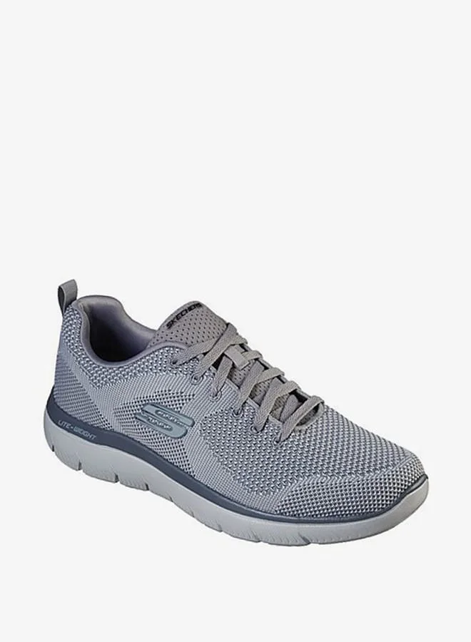 سكيتشرز Mens Summits Brisbane Lace-Up Shoes - 232057-LTGY