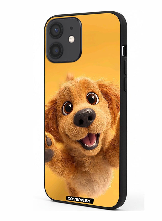 Covernex Apple iPhone 12 Mini Protective Case Cover Printed Featuring Adorable Puppy Portrait - Image 1