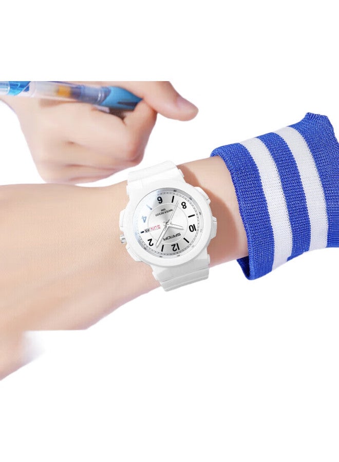 AELVO Junior High School And High School Students' Watch, Unisex Silent Mechanical Wind Watch For Middle School And High School Entrance Exams, Ages 6-12-16 - Image 1