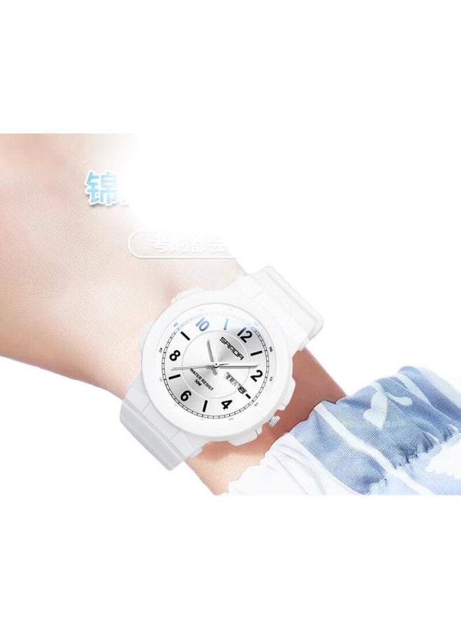 AELVO Junior High School And High School Students' Watch, Unisex Silent Mechanical Wind Watch For Middle School And High School Entrance Exams, Ages 6-12-16 - Image 2