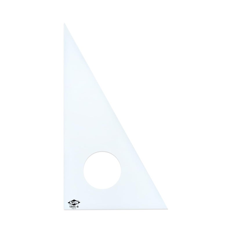 Alvin 130C-8 30-Degree/60-Degree 8" Clear Professional Acrylic Triangle - Image 1