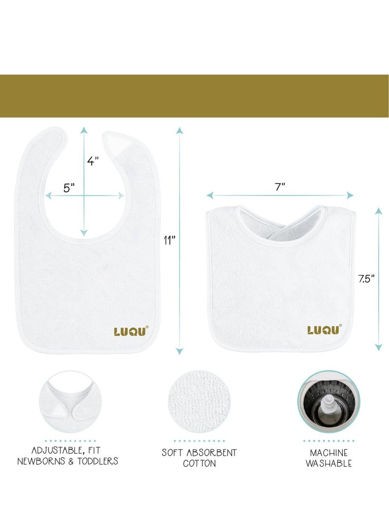 LuQu 3 Bibs Set Soft Washable Adjustable 0+ months - Image 4