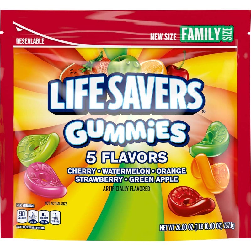 LIFE SAVERS 5 Flavors Gummies Candy Bag Gummy Candy for Goodie Bags Road Trips Treats 26 oz Pack of 6 - Image 3