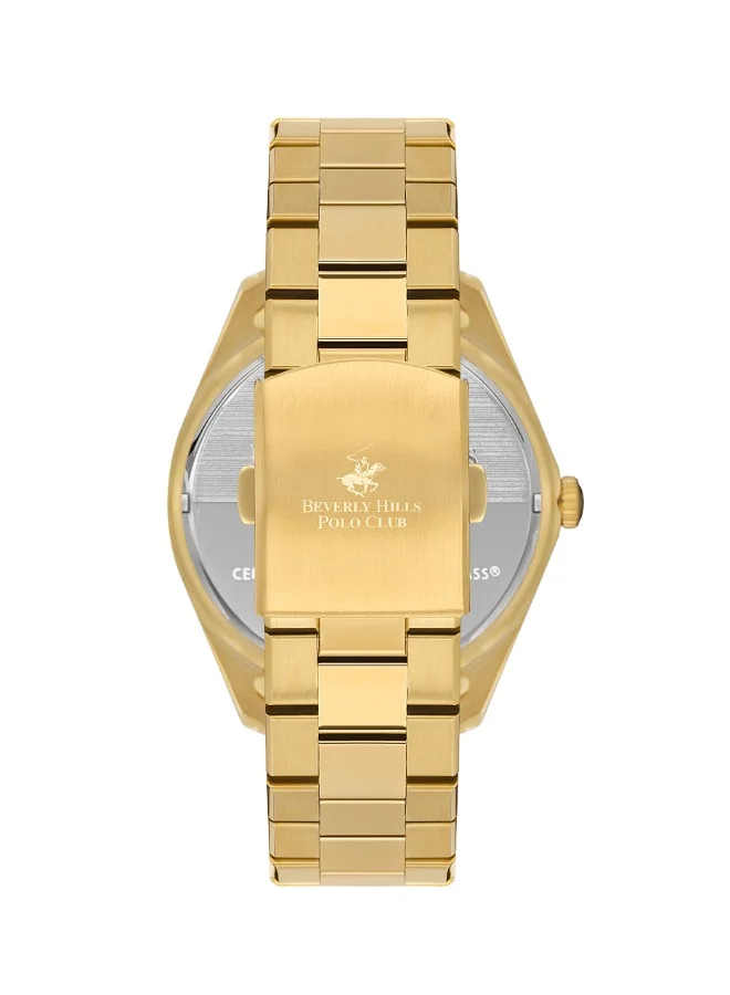 بيفرلي هيلز بولو كلوب Beverly Hills Polo Club BP3576X.170 Men Automatic Display Watch & Metal Strap Gold