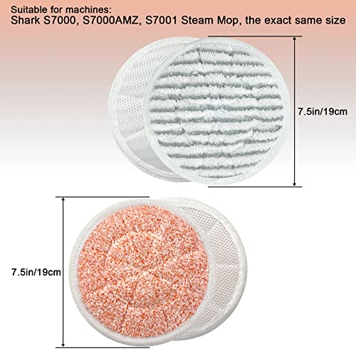 Eifrthe 10-Pack S7000 Replacement Steam Mop Pads,Compatible with Shark S7001 S7000AMZ, S7000 S7001TGT S7201 S7005 S7020 S8001 S8201 Series Steam Mop Pads,Steam & Scrub All-in-One Scrubbing Mop Pads - Image 3