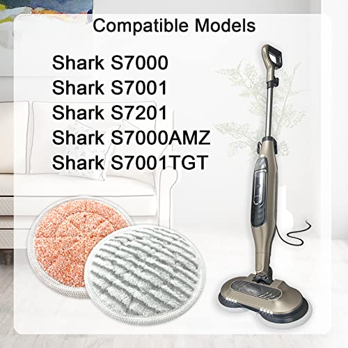Eifrthe 10-Pack S7000 Replacement Steam Mop Pads,Compatible with Shark S7001 S7000AMZ, S7000 S7001TGT S7201 S7005 S7020 S8001 S8201 Series Steam Mop Pads,Steam & Scrub All-in-One Scrubbing Mop Pads - Image 2