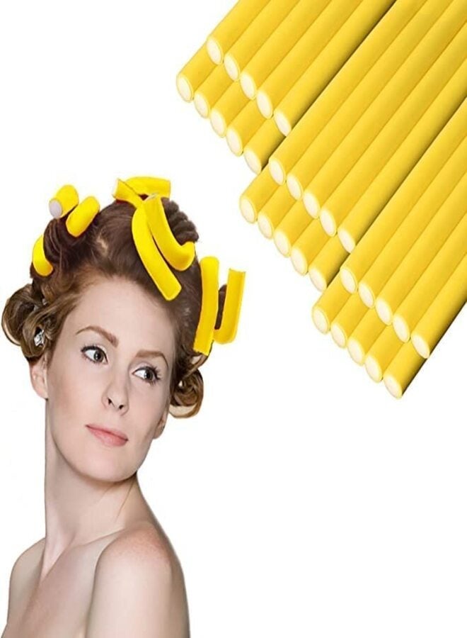 10pcs Soft Flexible Hair Curlers – Foam Rollers for Heatless Curls and Waves – Assorted Colors, Gentle Styling for All Hair Types - Image 2