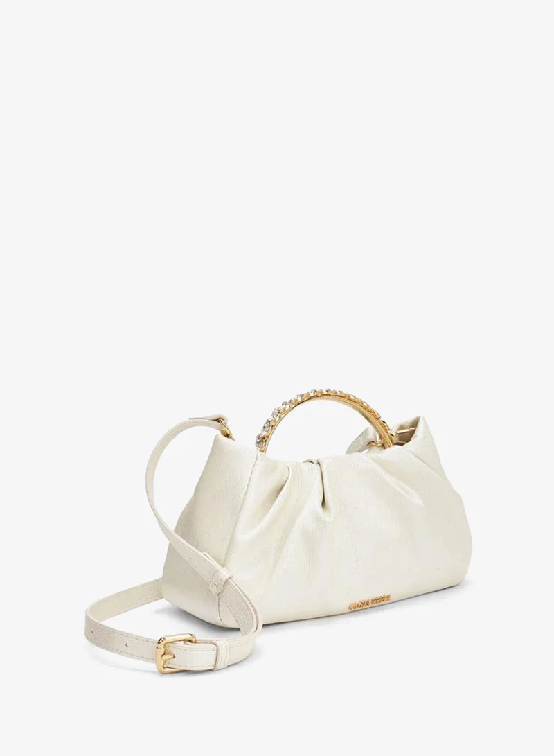 Flora Bella By Shoexpress CREAM Crossbody Bag with Detachable Shoulder Strap for Women | Best Price UAE