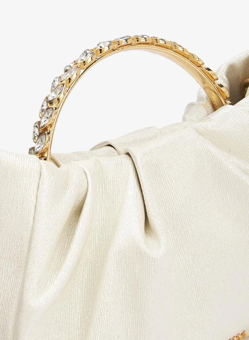 Flora Bella By Shoexpress CREAM Crossbody Bag with Detachable Shoulder Strap for Women | Best Price UAE